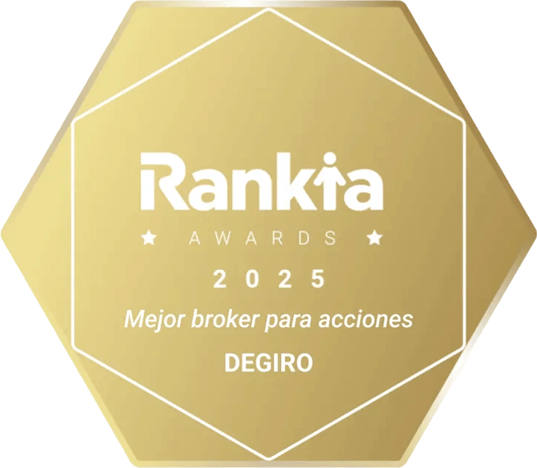 Premio Rankia 2025 al mejor broker de acciones para EXDEGIRO ES